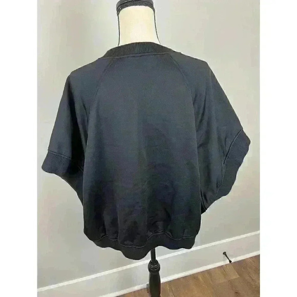 Givenchy Paris Sweatshirt Cape Oversized Black Embroidered Signature Women's S - Picture 10 of 14